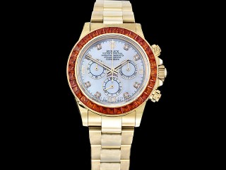 rolex daytona orange sapphire 116578saco mens watch