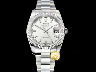 rolex datejust 36mm in 904l steel automatic mens watch 