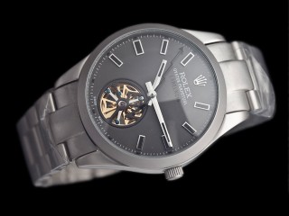 rolex milgauss label noir tourbillon sandblast automatic mens watch