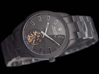 rolex milgauss label noir tourbillon pvd automatic mens watch