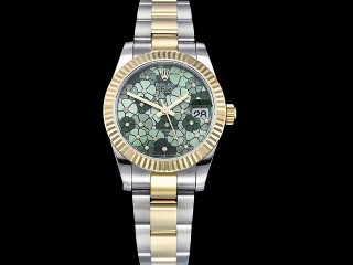 rolex datejust midsize 31mm flowery dial automatic lady watch