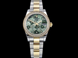 rolex datejust midsize 31mm flowery dial automatic lady watch