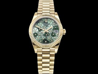 rolex datejust midsize 31mm flowery dial automatic lady watch