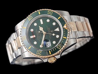 rolex submariner automatic mens watch with green ceramic bezel