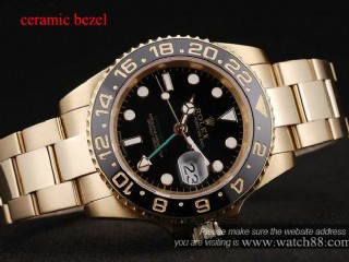 rolex gmt-master ii automatic mens watch with black ceramic bezel-116718ln