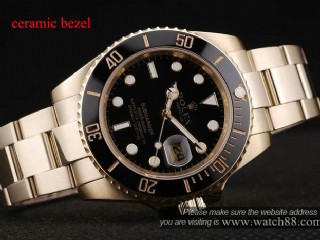 rolex submariner automatic mens watch with black ceramic bezel 116618ln