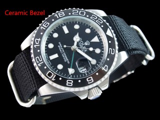 rolex gmt-master ii automatic men watch with black ceramic bezel