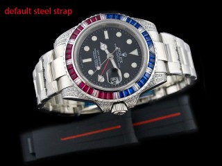 rolex gmt master ii diamond bezel automatic mens watch