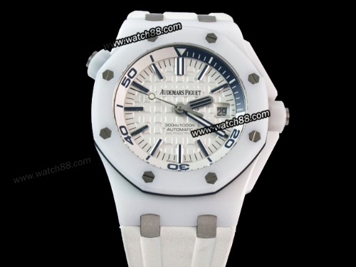 AAA Audemars Piguet Royal Oak Offshore Diver White Ceramic 15707CB.OO.A010CA.01 Man Watch,AP-02083