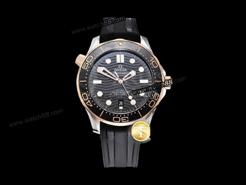 Basel Omega Seamaster Diver Black 300m Co-Axial Automatic Mens Watch,OMG-2107