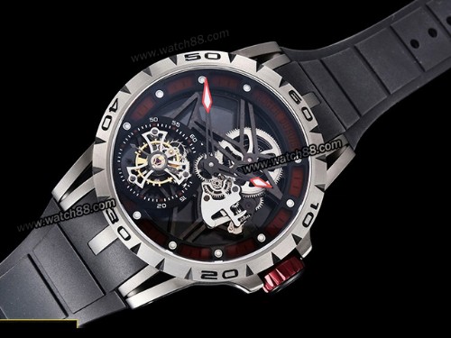 BBR Factory Roger Dubuis Excalibur Skeleton Flying Tourbillon Mens Watch,RD-02018