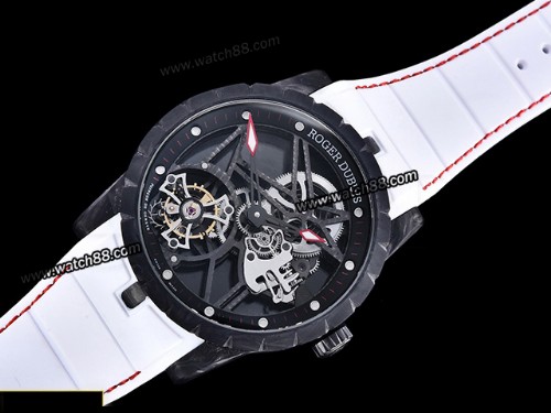 BBR Factory Roger Dubuis Excalibur Spider Carbon Skeleton Flying Tourbillon Mens Watch,RD-02023