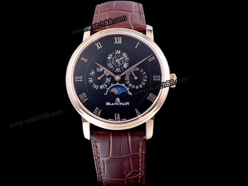 Blancpain Villeret Perpetual Calendar 6057-1542-55B Mens Watch,BP-03009