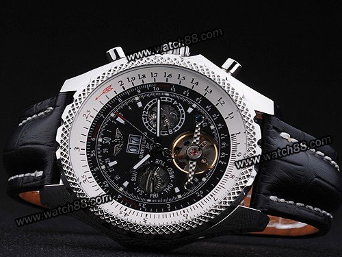 BREITLING TOURBILON LEATHER AUTO  WATCH,BRE-1796 