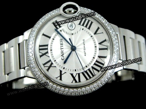 CARTIER BALLON BLEU MENS STEEL AUTOMATIC WATCHES-WE9009Z3 ,CAR-06003