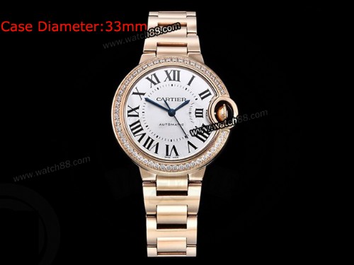 Cartier Balon Bleu de Cartier 33mm Automatic Ladies Watch,CAR-06047