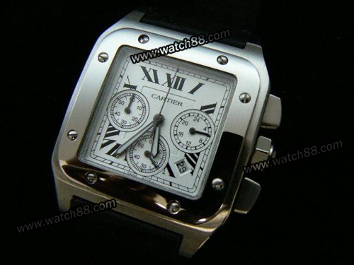 CARTIER SANTOS 100 XL MENS STEEL WATCH-W20090X8,CAR-30