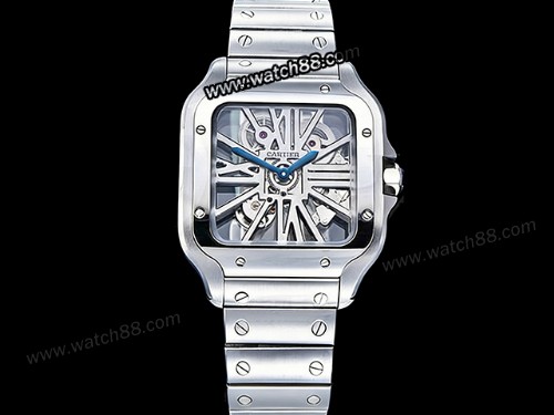 Cartier Santos De Cartier Skeleton Automatic Mens Watch,CAR-02104