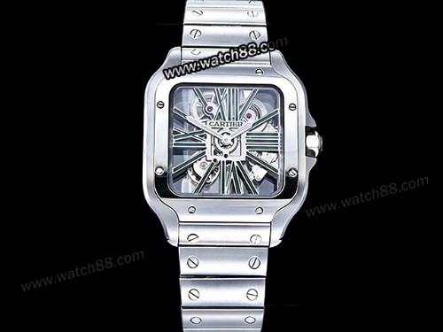 Cartier Santos De Cartier Skeleton Automatic Mens Watch,CAR-02105