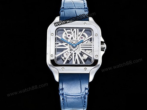 Cartier Santos De Cartier Skeleton Automatic Mens Watch,CAR-02108