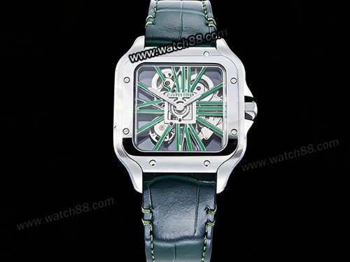 Cartier Santos De Cartier Skeleton Automatic Mens Watch,CAR-02109