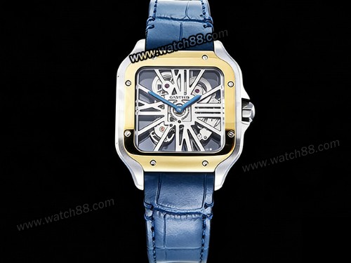 Cartier Santos De Cartier Skeleton Automatic Mens Watch,CAR-02110