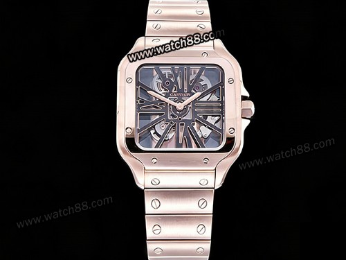 Cartier Santos De Cartier Skeleton Automatic Mens Watch,CAR-02114