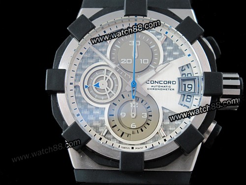 CONCORD CHRONOGRAPH RUBBER SWISS 07.211 Gray,CC-01007
