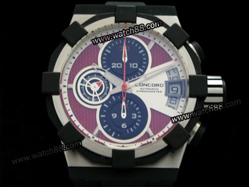 CONCORD CHRONOGRAPH RUBBER SWISS 07.211 RED/WHITE,CC-01003