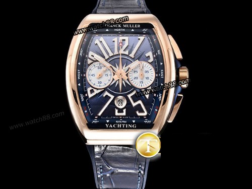 Franck Muller 44mm Vanguard Chronograph Automatic Mens Watch,FRA-06029