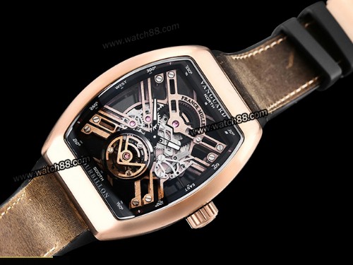 Franck Muller Vanguard Tourbillon Skeleton Automatic Mens Watch ,FRA-0223