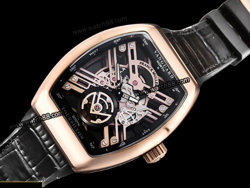 Franck Muller Vanguard Tourbillon Skeleton Automatic Mens Watch ,FRA-0224