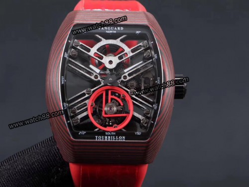 Franck Muller Vanguard Tourbillon Skeleton Mens Watch,FRA-06008