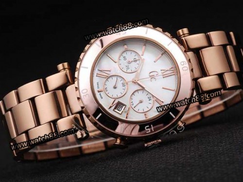 Guess for GC Men Diver Quartz Chronograph Rose Gold Case Watch,GUE-036