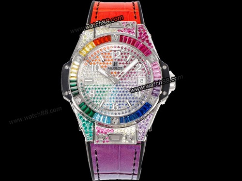 Hublot Big Bang One Click Steel diamonds 39MM 465.SX.9900.LR.0999 Watch,HB-294