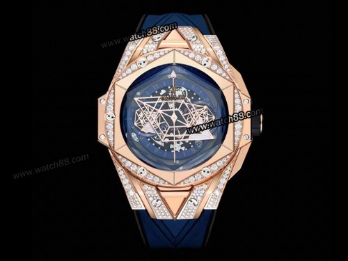 Hublot Big Bang Unico Sang Bleu II 7750 Chronograph Mens Watch,HB-244