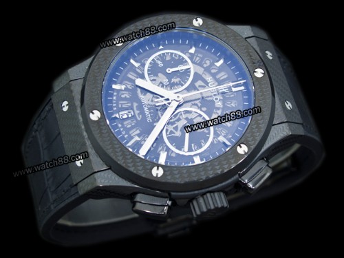 Hublot Classic Quartz Chronograph Carbon Case Mens Watch,HB-7852