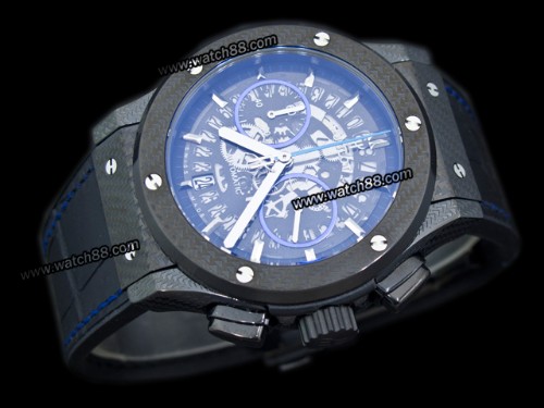 Hublot Classic Quartz Chronograph Carbon Case Mens Watch,HB-7853