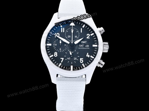 IWC Pilot Chronograph Top Gun Lake Tahoe White Ceramic IW389105 Man Watch,IWC-07030