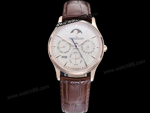Jaeger Lecoultre Master Ultra Thin Perpetual Calendar Men Watch,JAE-01037