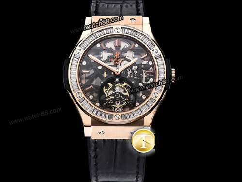 JBF Factory Hublot Classic Fusion Skeleton Tourbillon 45mm Mens Watch,HB-211