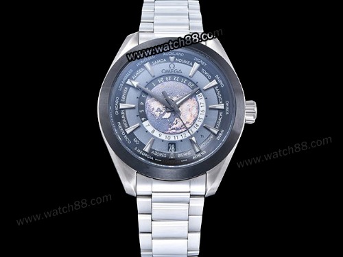 Omega Seamaster Aqua Terra GMT WorldTimer 43mm Watch,OM-01568