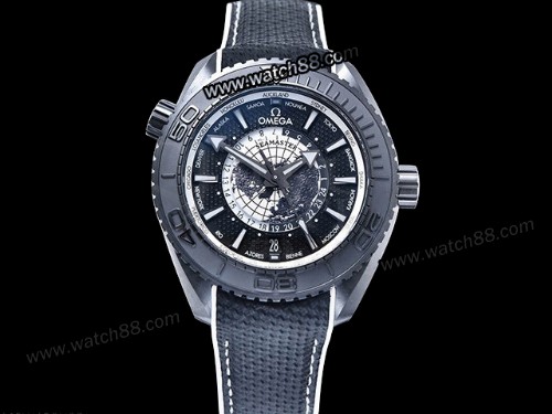 Omega Seamaster Planet Ocean 600M Worldtimer 215.92.46.22.01.007 Automatic Mens Watch,OMG-2173