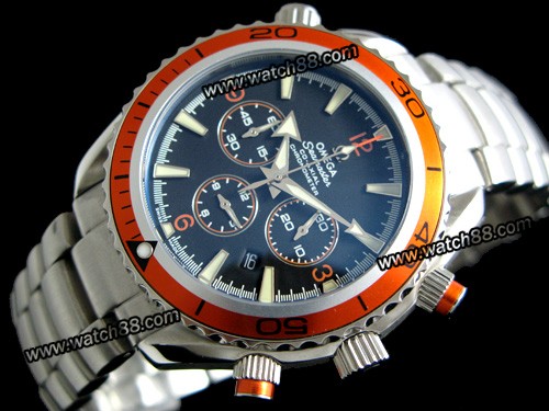 OMEGA SEAMASTER PLANET OCEAN CHRONOGRAPH MENS XL WATCH 2218.50.00 ,OMG-2428