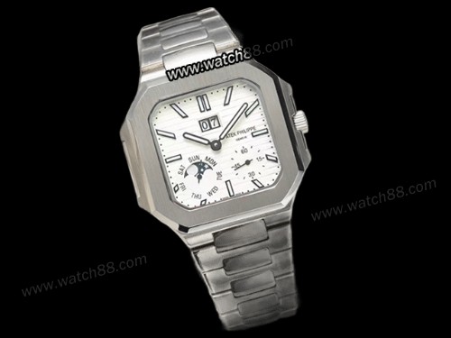 Patek Philippe Cubitus 5822 Grand Date Day Moon Phases Automatic Mens Watch,PAT-189B