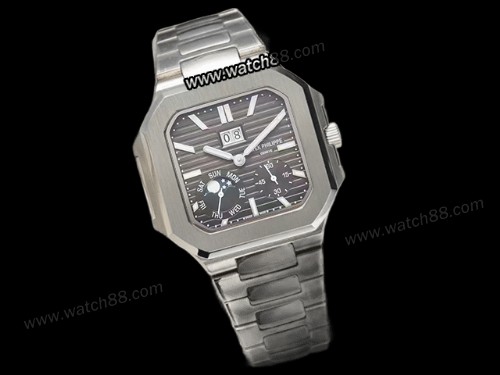 Patek Philippe Cubitus 5822 Grand Date Day Moon Phases Automatic Mens Watch,PAT-189I