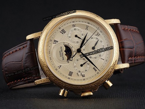 Patek Philippe Perpetual Calendar Quartz Chronograph Man Watch,PAT-124C