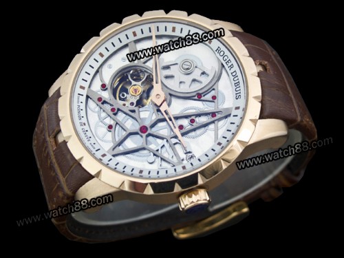 Roger Dubuis Excalibur Skeleton Double Flying Tourbillon Mens Watch,RG-4895