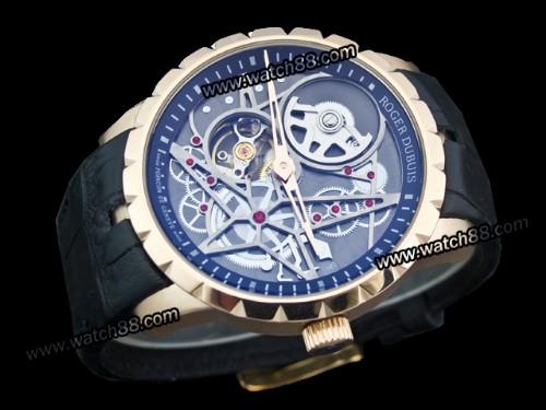 Roger Dubuis Excalibur Skeleton Double Flying Tourbillon Mens Watch,RG-4896