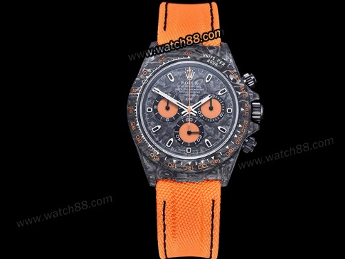 Rolex Daytona DIW All Carbon Orange Edition Chronograph Mens Watch,RL-06235